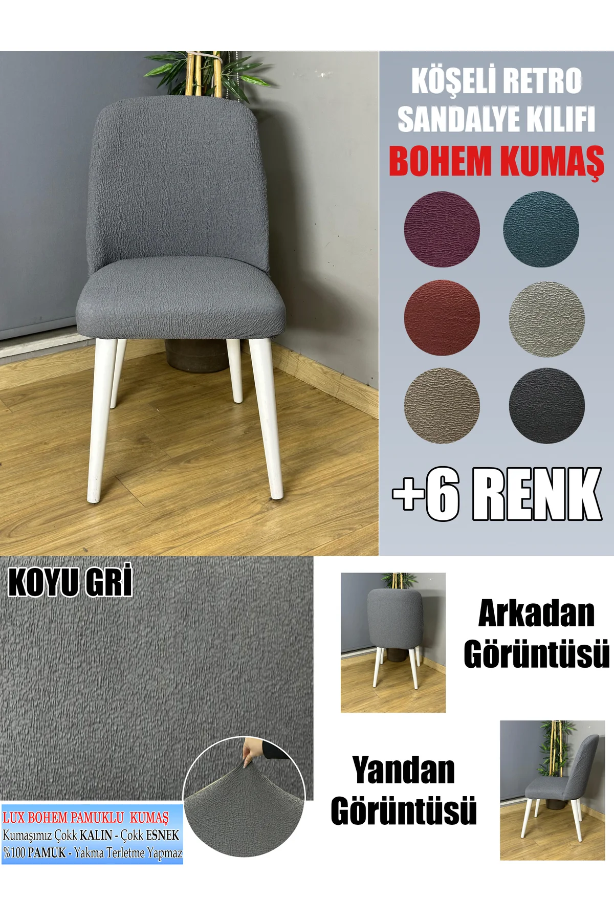 KÖŞELİ RETRO SANDALYE KILIFI LÜX BOHEM KUMAŞ ÇOK KALIN %100 PAMUK KÖŞELİ RETRO SANDALYE KILIFI LÜX BOHEM KUMAŞ ÇOK KALIN %100 PAMUK