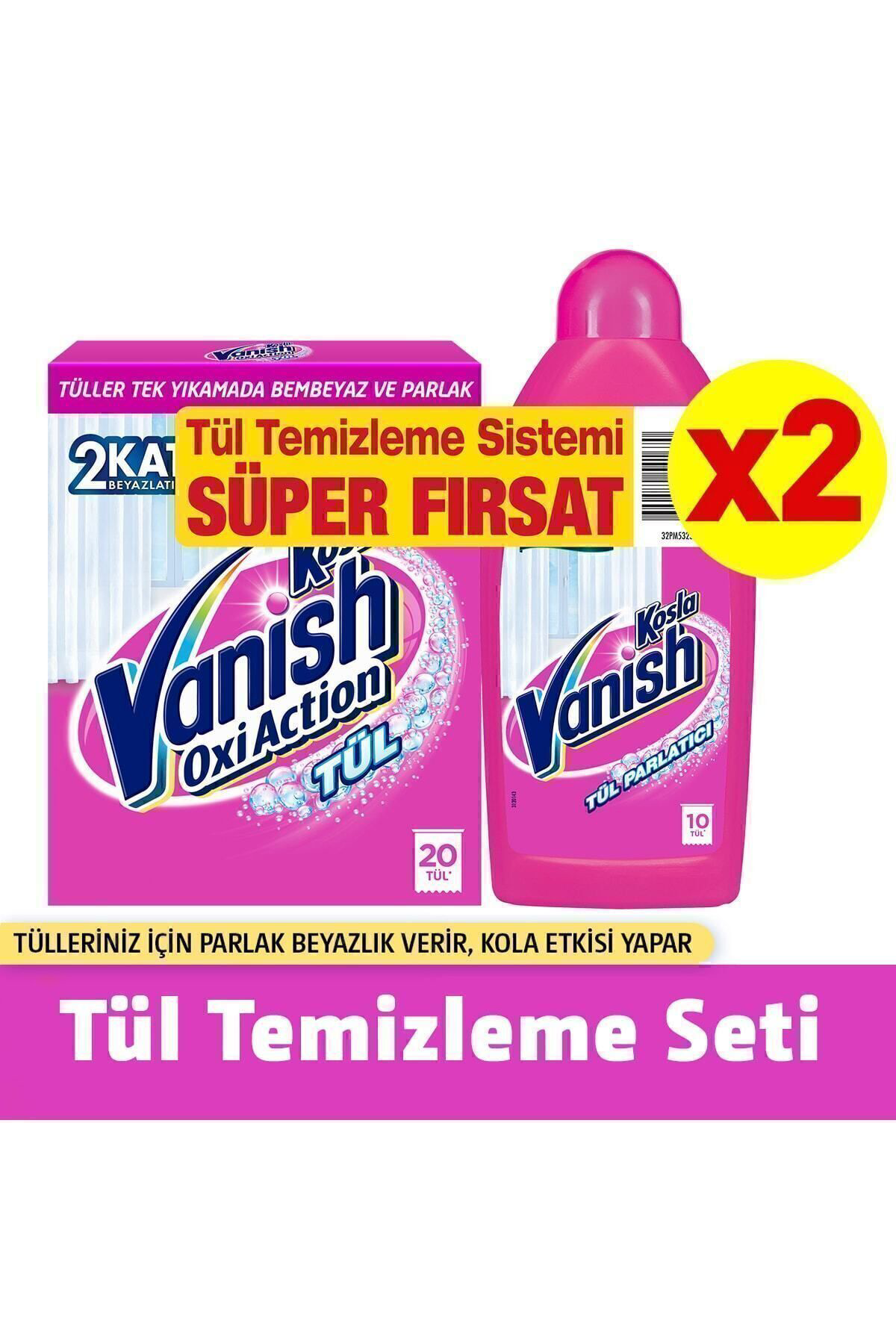 Kosla Tül Temizleyici Set (TOZ 450GR PARLATICI 450ML) X2