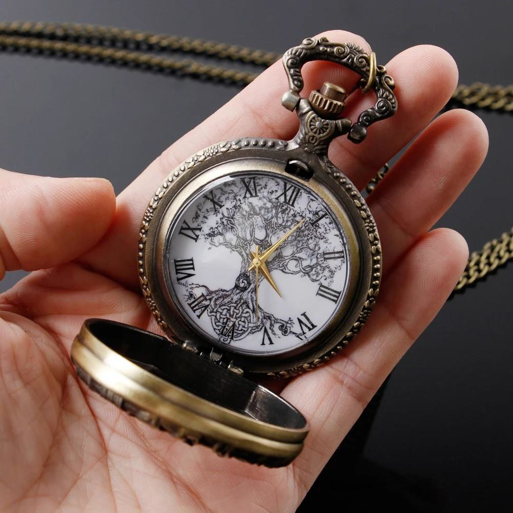 Stillove Köstekli Hayat Ağacı Temalı Cep Saati Sl7334