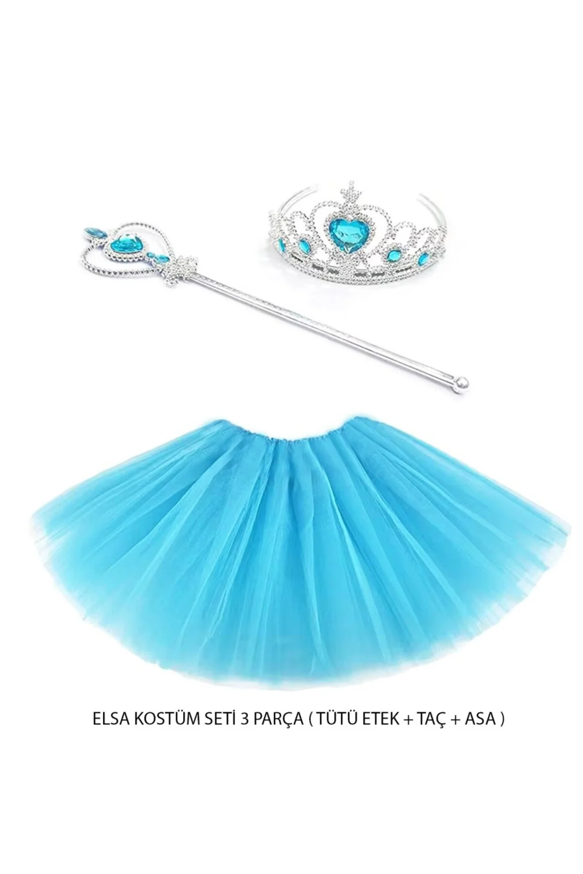 Kostüm Seti 3 Parça (Tütü Etek + Taç + Asa )
