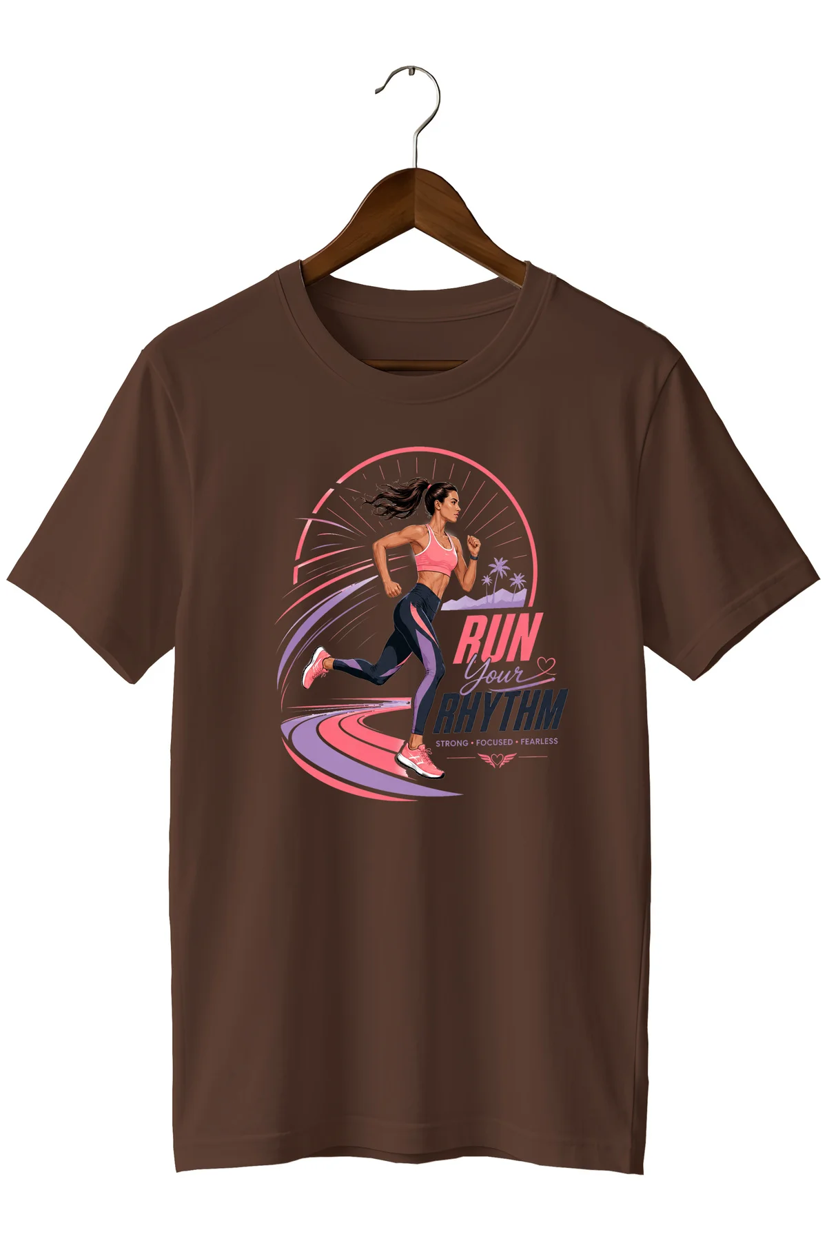 Koşucu Baskılı Antrenman T-shirt Spor Tişört