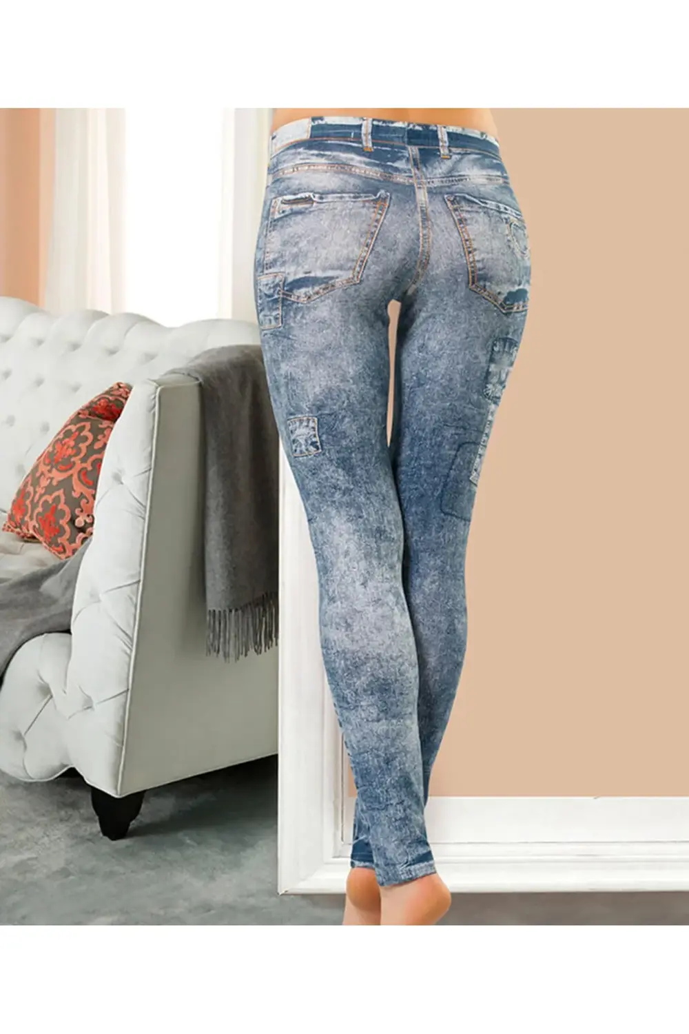 Kot Görünümlü Kadın Tayt 438-1