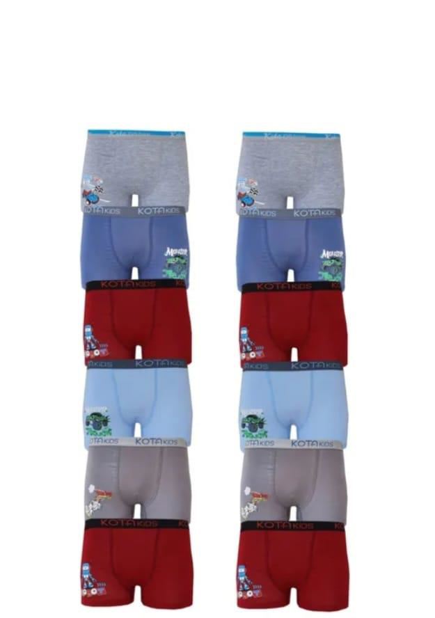 KOTA 1005 ERKEK ÇOCUK RENKLİ BASKILI BOXER 6 ADET KOTA 1005 ERKEK ÇOCUK RENKLİ BASKILI BOXER 6 ADET
