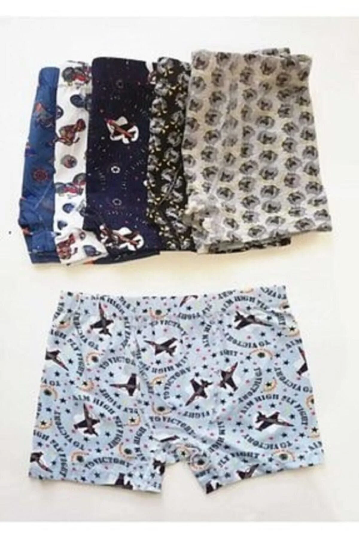 Kota 6'lı Paket Çok Renkli Desenli Çocuk Boxer