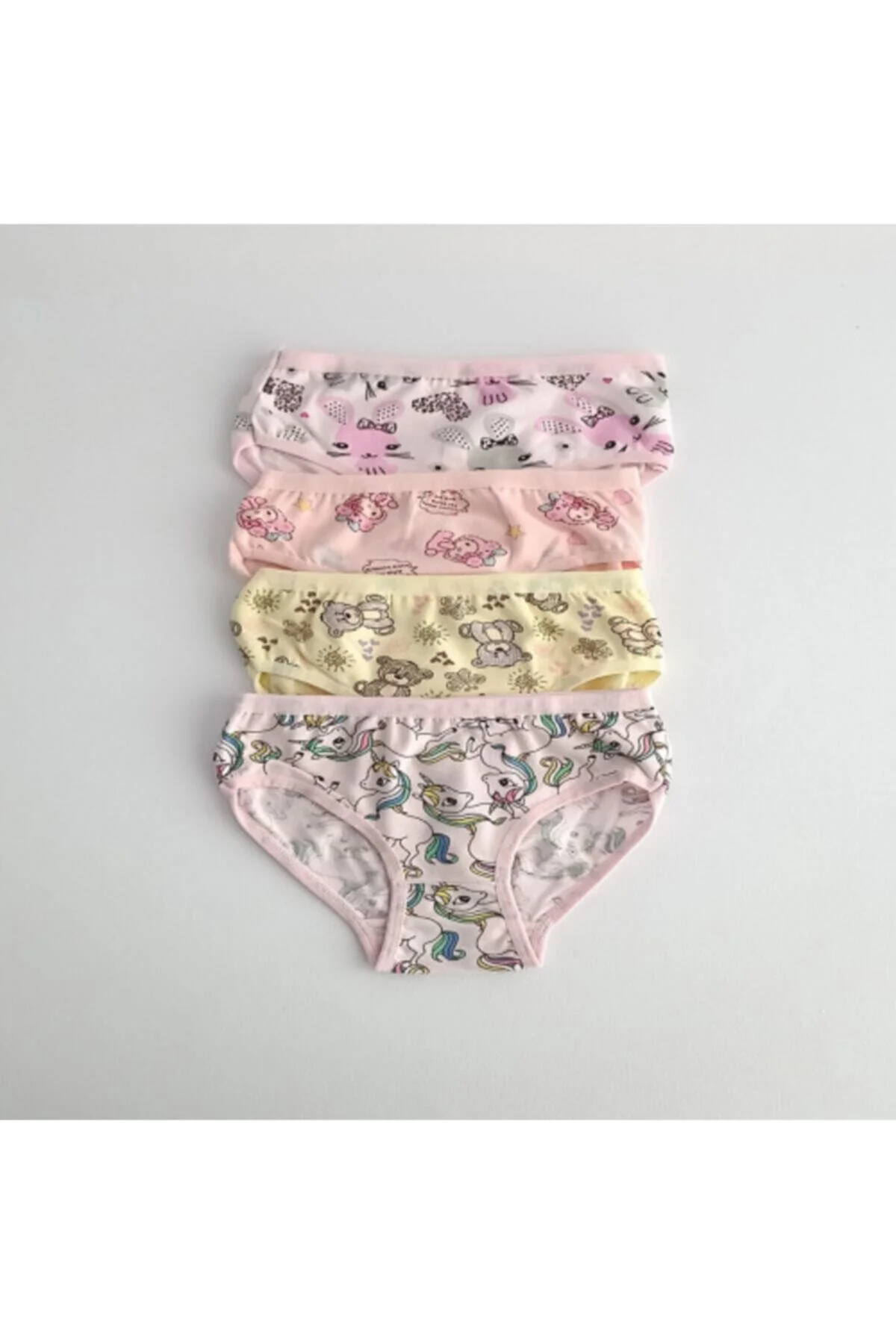 Kota Kids 3402 Baskılı Kız Çocuk Bikini Külot 4'lü Paket