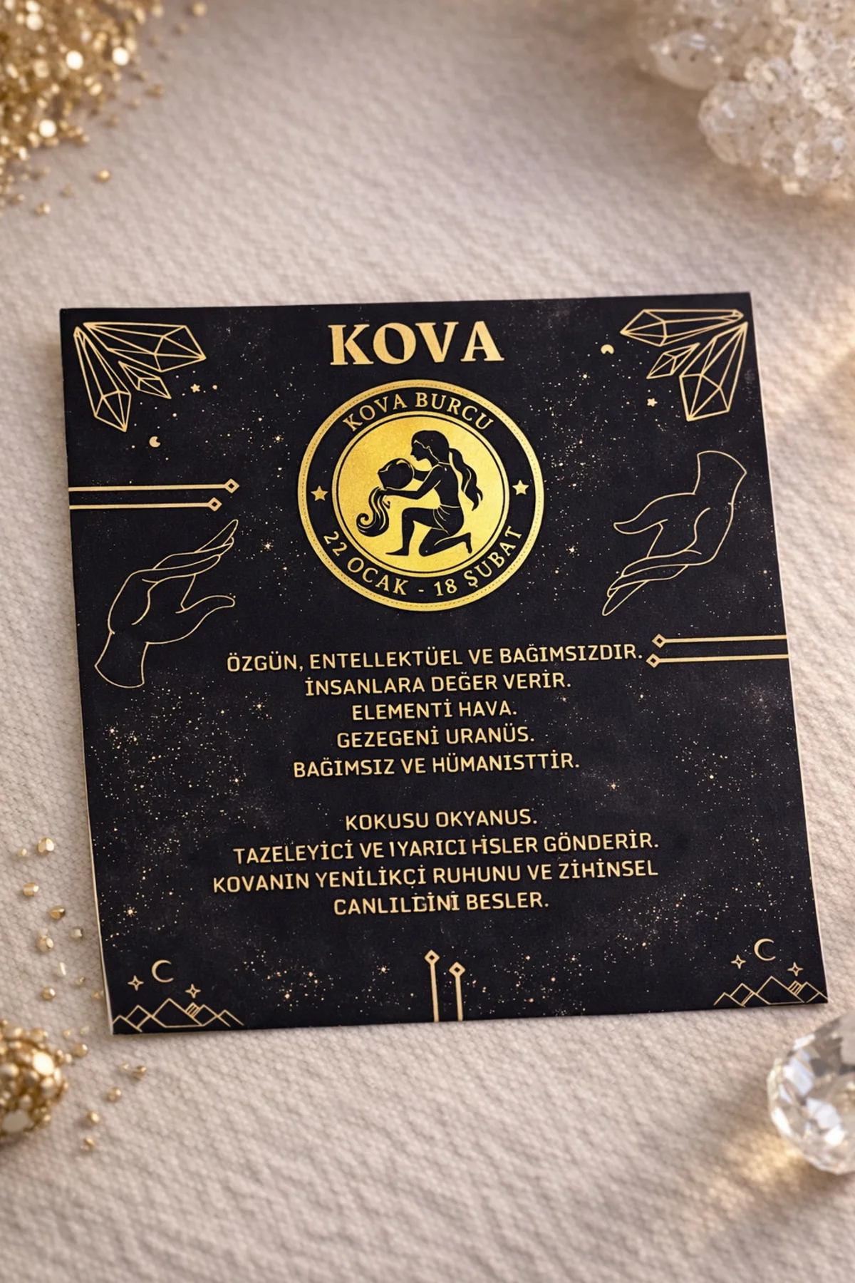 Kova Burç Kişiye Özel Mum Seti %100 Doğal (Soya Wax)