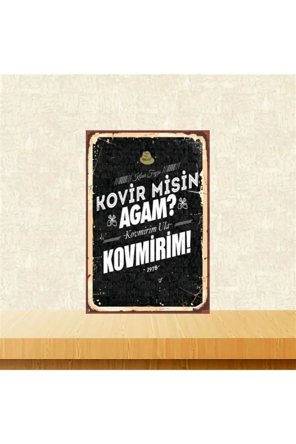 Kovir Misin Ağam 20-30 Cm Retro Ahşap Tablo Tkfx4828