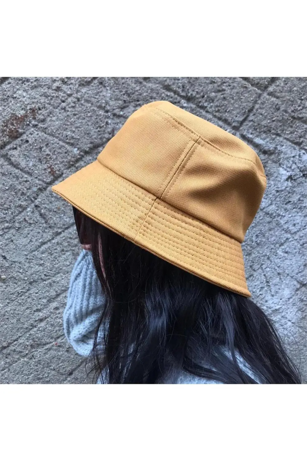 Koyu Bej Kışlık Bucket Şapka