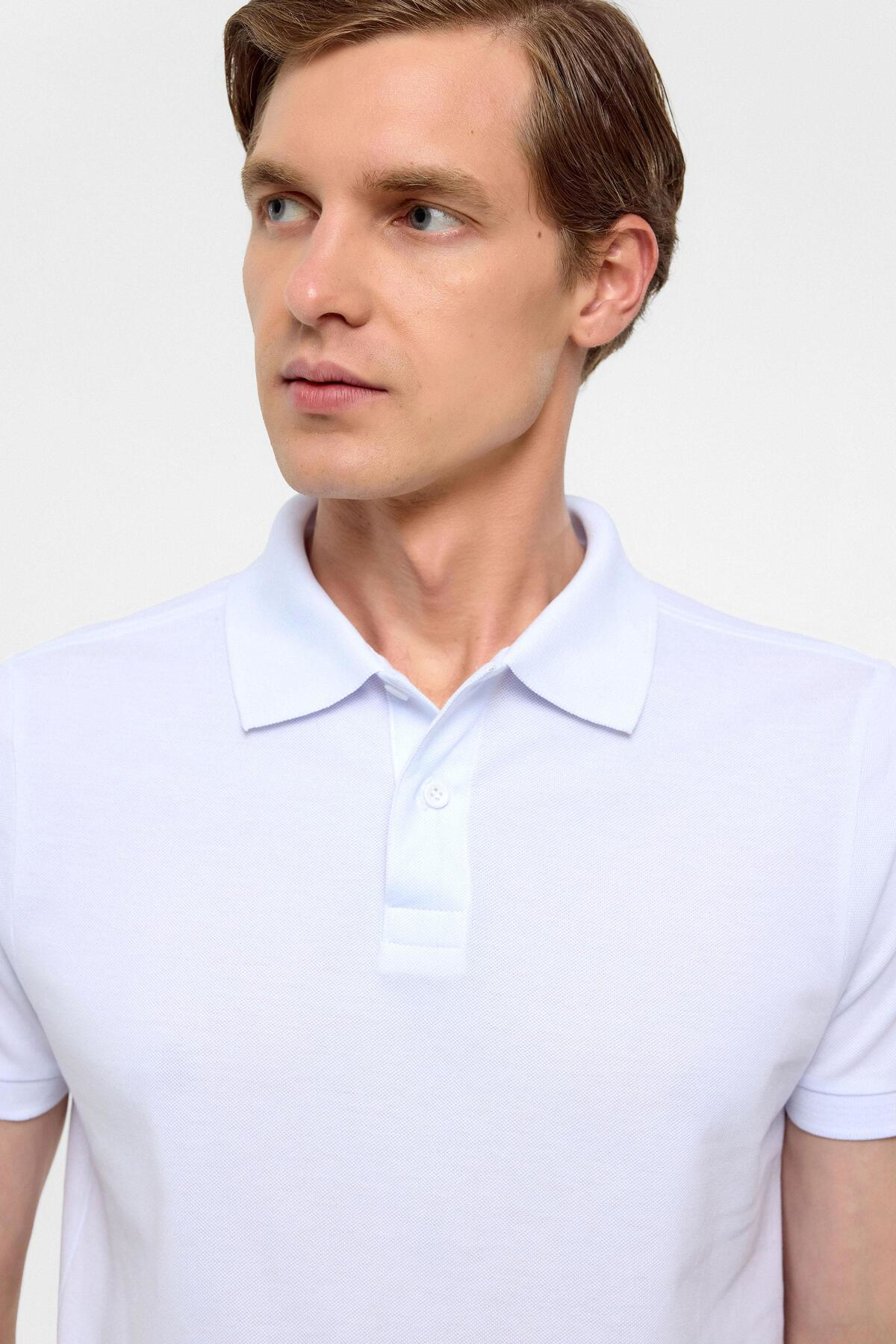 Koyu Bordo Slim Düz Polo Yaka Tişört