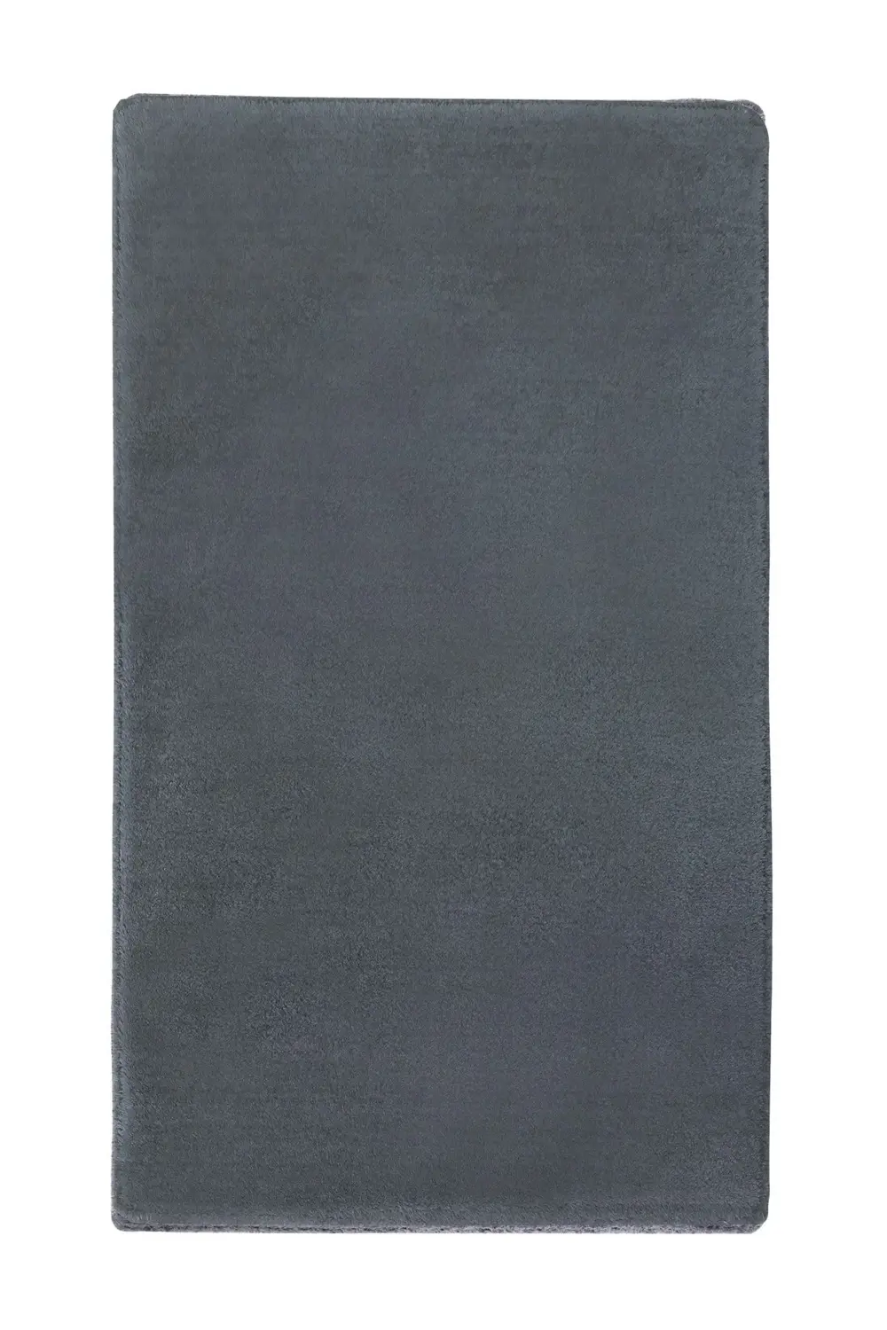 Koyu Gri İkili Banyo Paspası Klozet Takımı Post Dokuma Peluş Halı