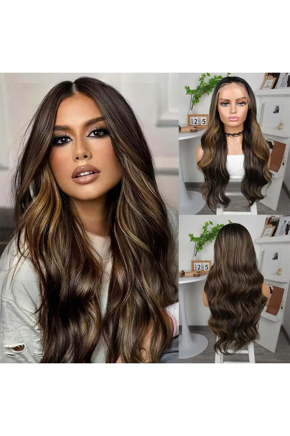 Koyu Kestane Karamel Işıltılı Fiber Sentetik Geniş Dalgalı Tül Pe