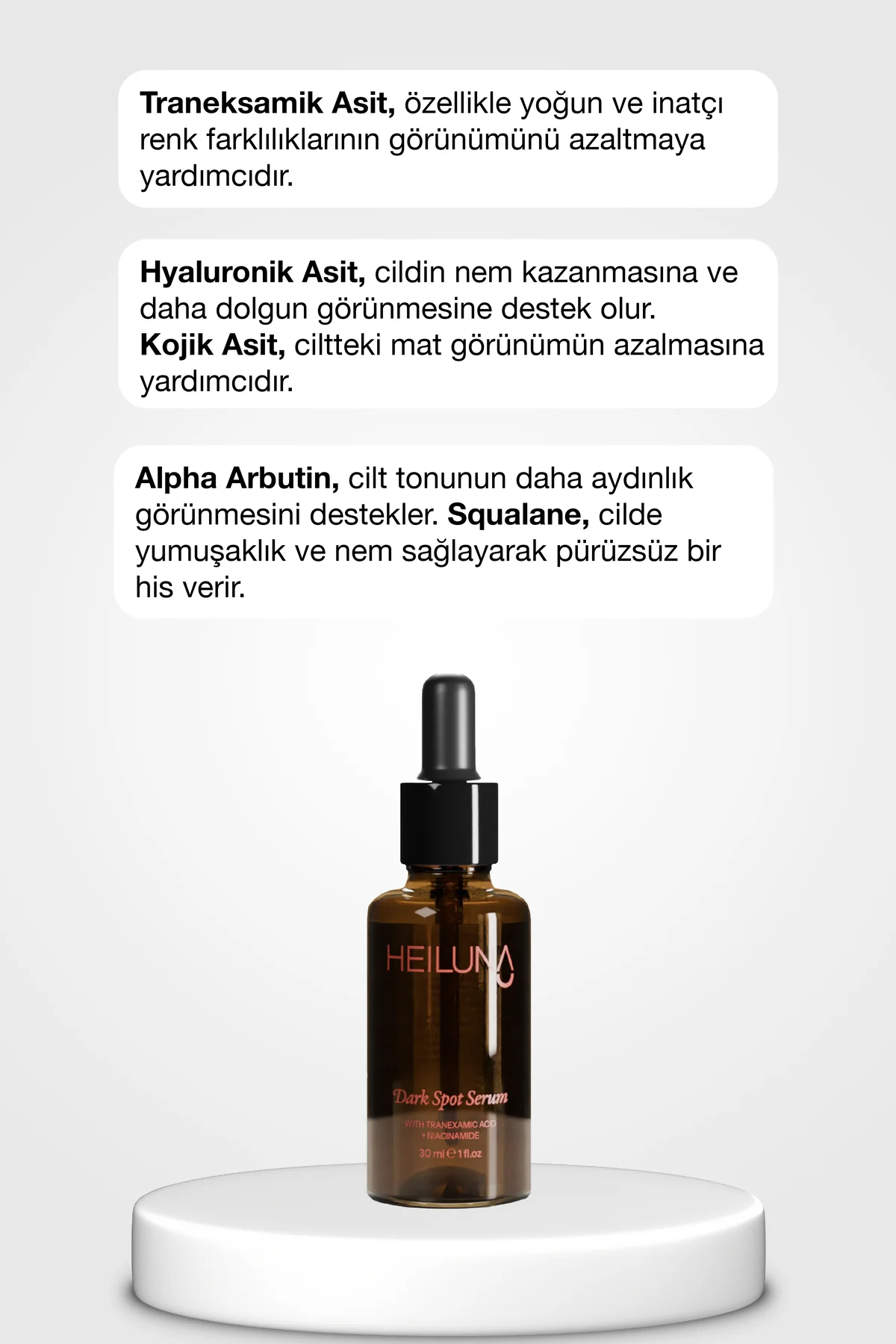 Koyu Leke Karşıtı Serum 30 ml Niacinamide ve Alpha-Arbutin ile Pa