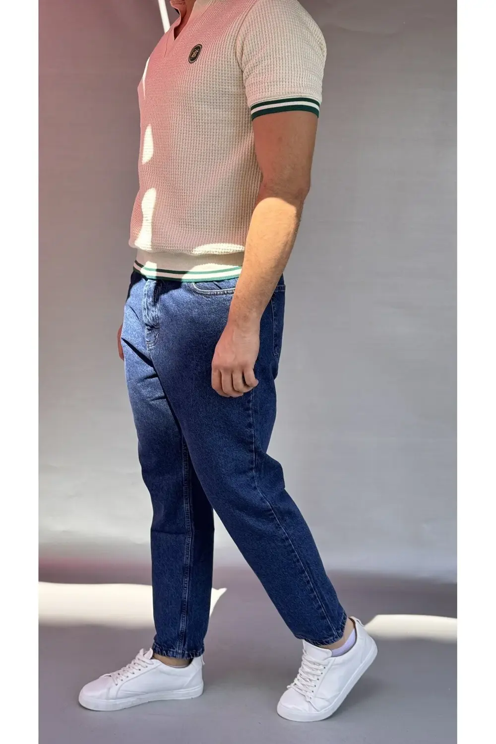 Koyu Mavi Düz Boyfriend Pantolon