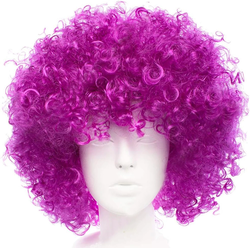 Just Cheap Store Koyu Mor Renk Violet Afro Bonus Saç Peruk