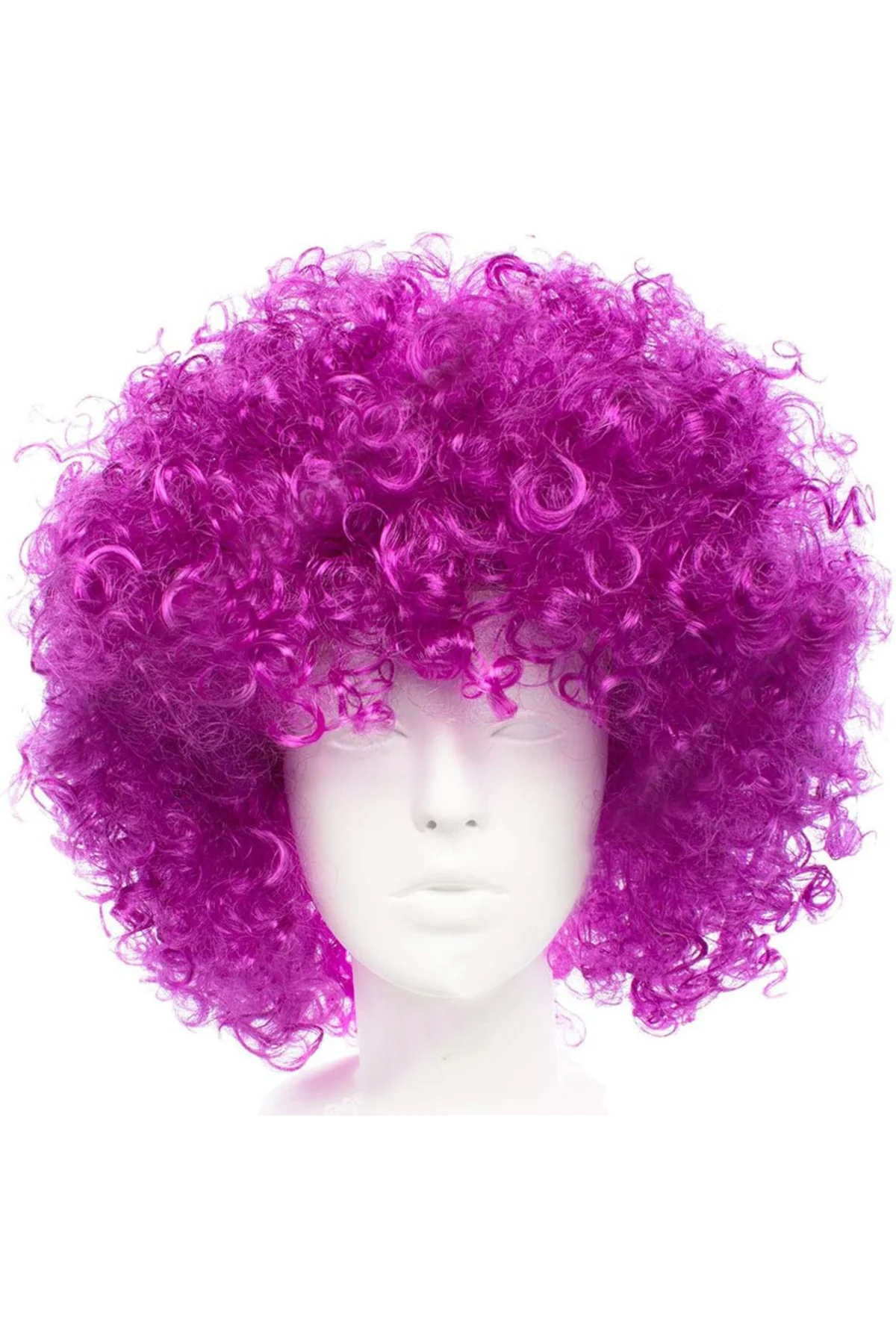 Koyu Mor Violet Renk Afro Bonus Parti Peruğu