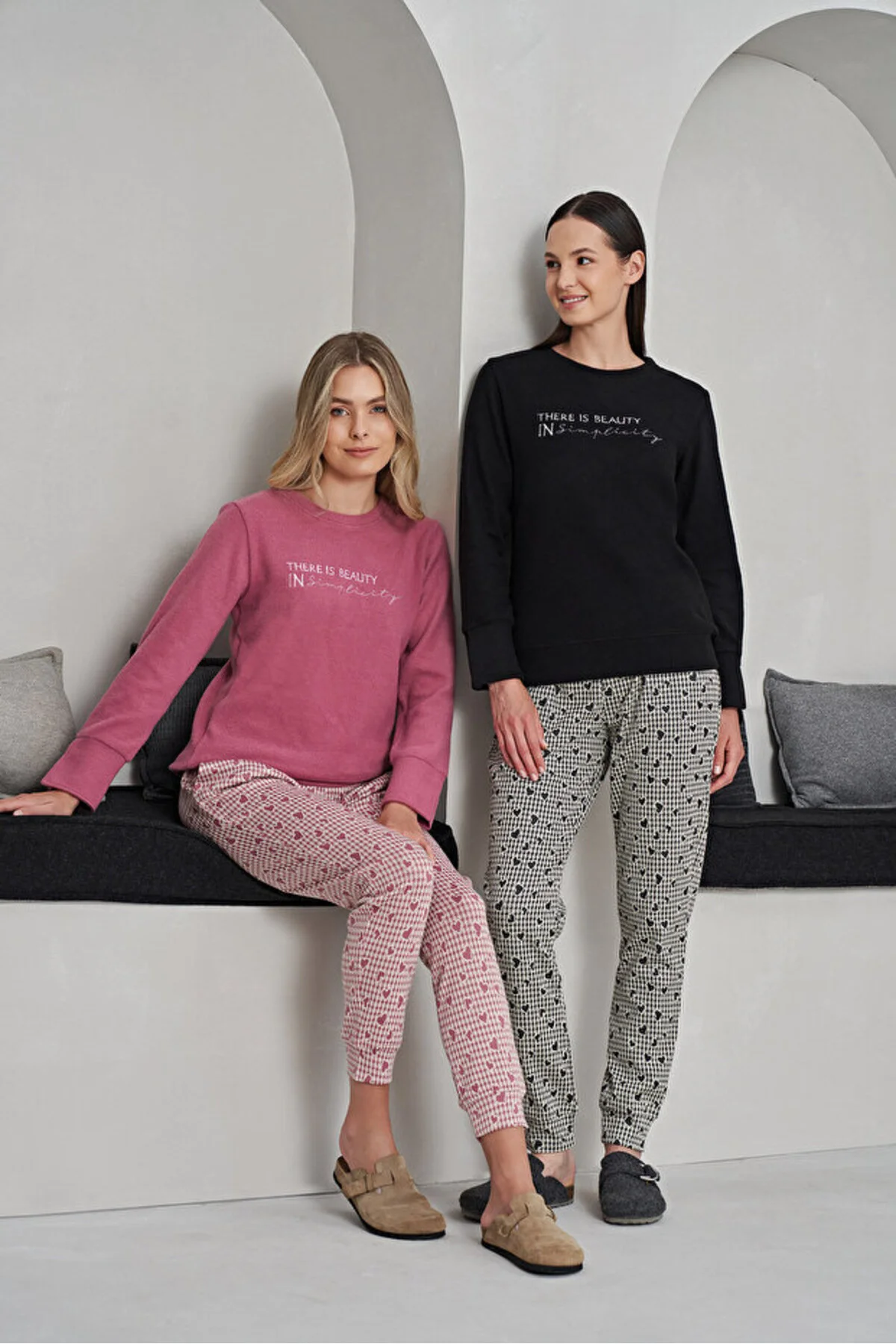 Koyu Pembe Pijama Takımı M Beden