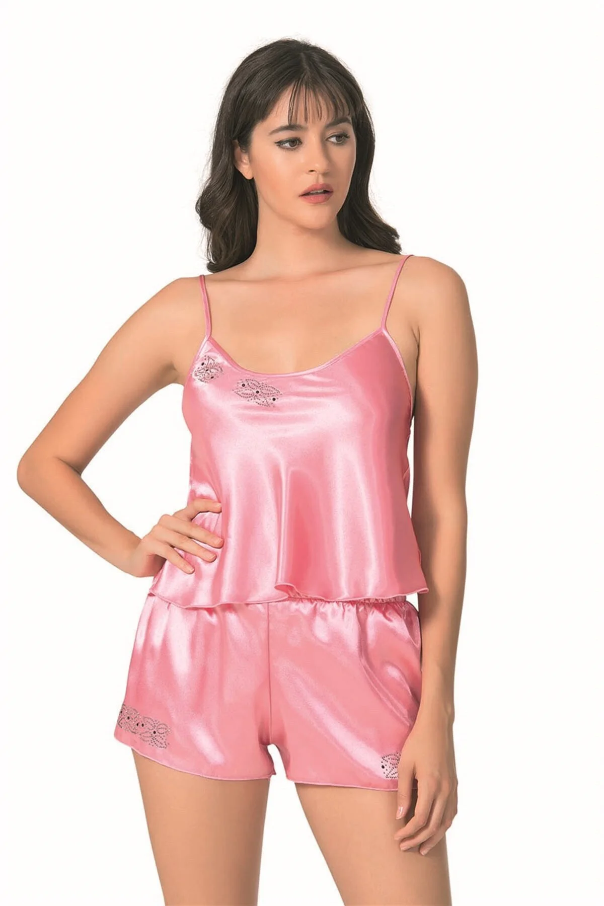 Koyu Pembe Saten Babydoll Şort Takımı Fiyatı, Yorumları ve Özellikleri