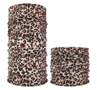 Koyu Renk Leopar Baf Bandana Maske Koyu Renk Leopar Baf Bandana Maske