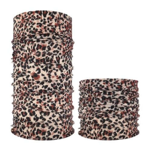 Koyu Renk Leopar Baf Bandana Maske Koyu Renk Leopar Baf Bandana Maske