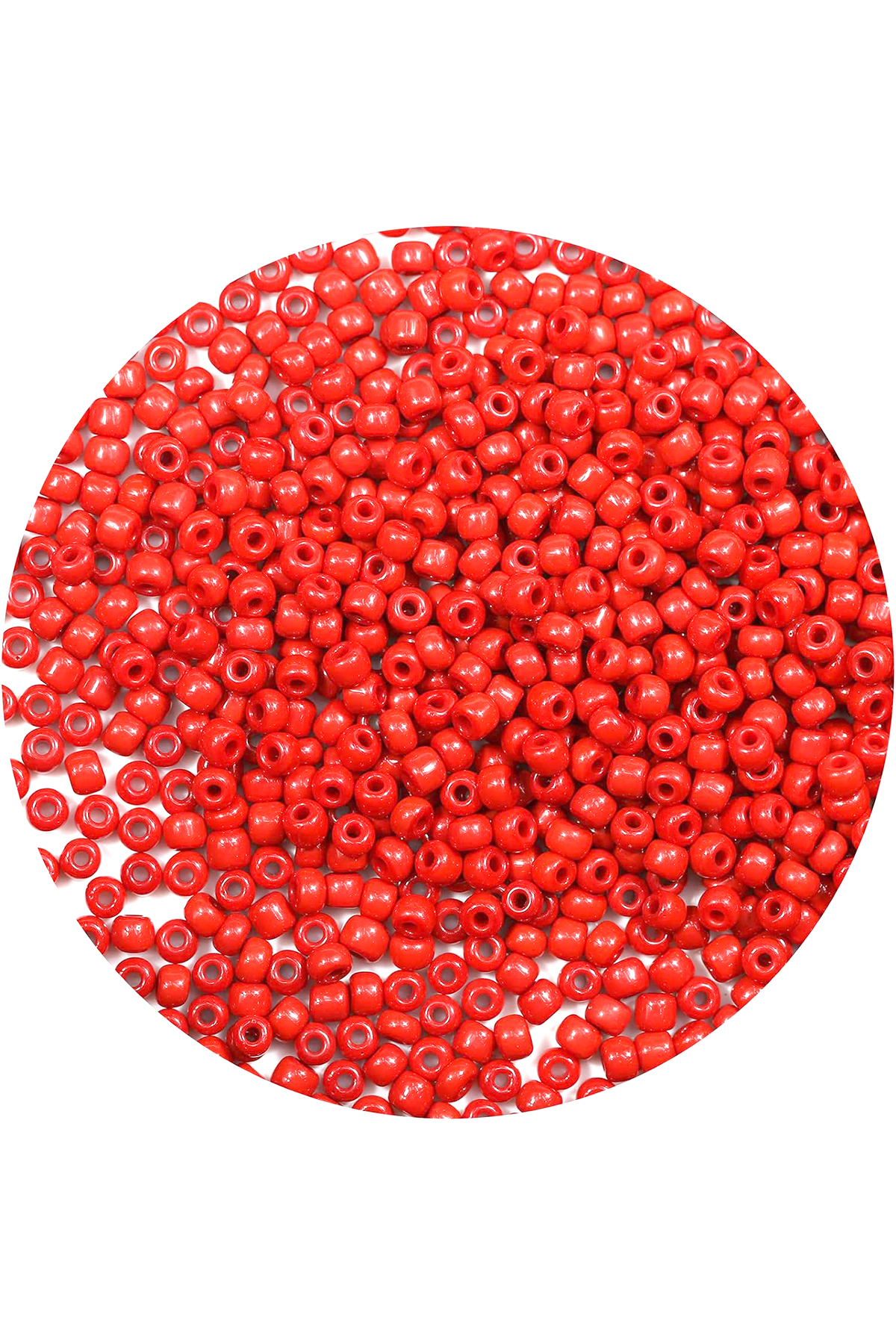 Koyu Turuncu Renk 4 mm Yaklaşık 220 adet/20 gram Cam Boncuk Oya Y