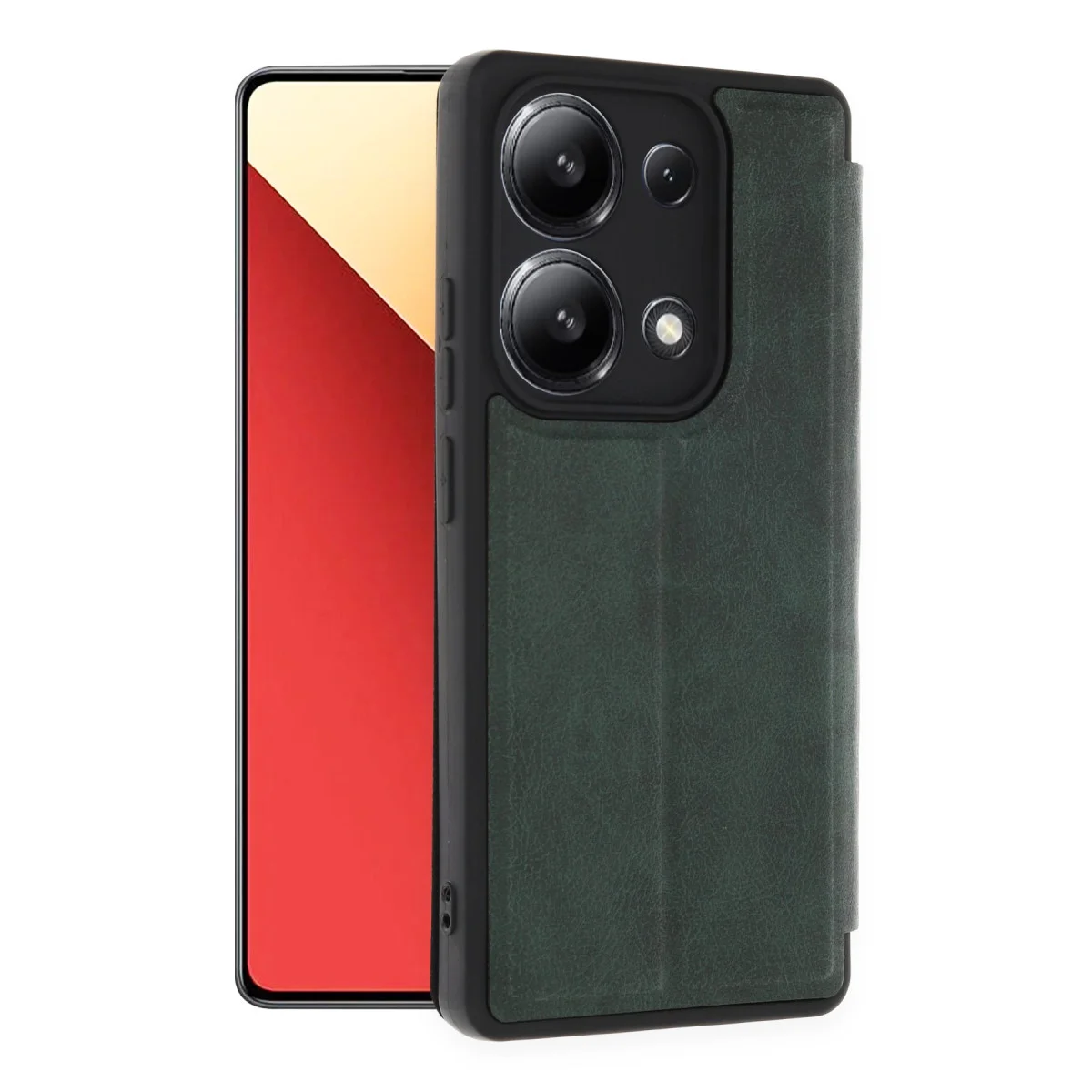 Koyu Yeşil Flip Cover - Güvenli ve Şık Redmi Note 13 4G Kılıfı