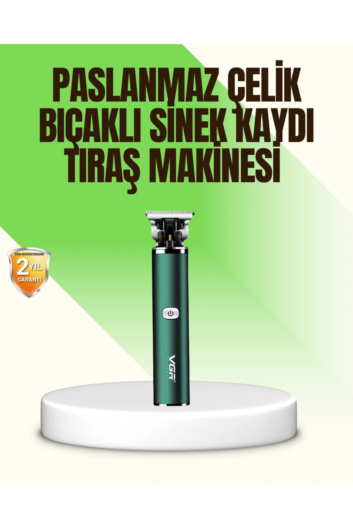 Koyu Yeşil Profesyonel Metal Gövdeli Saç Kesme Makinesi