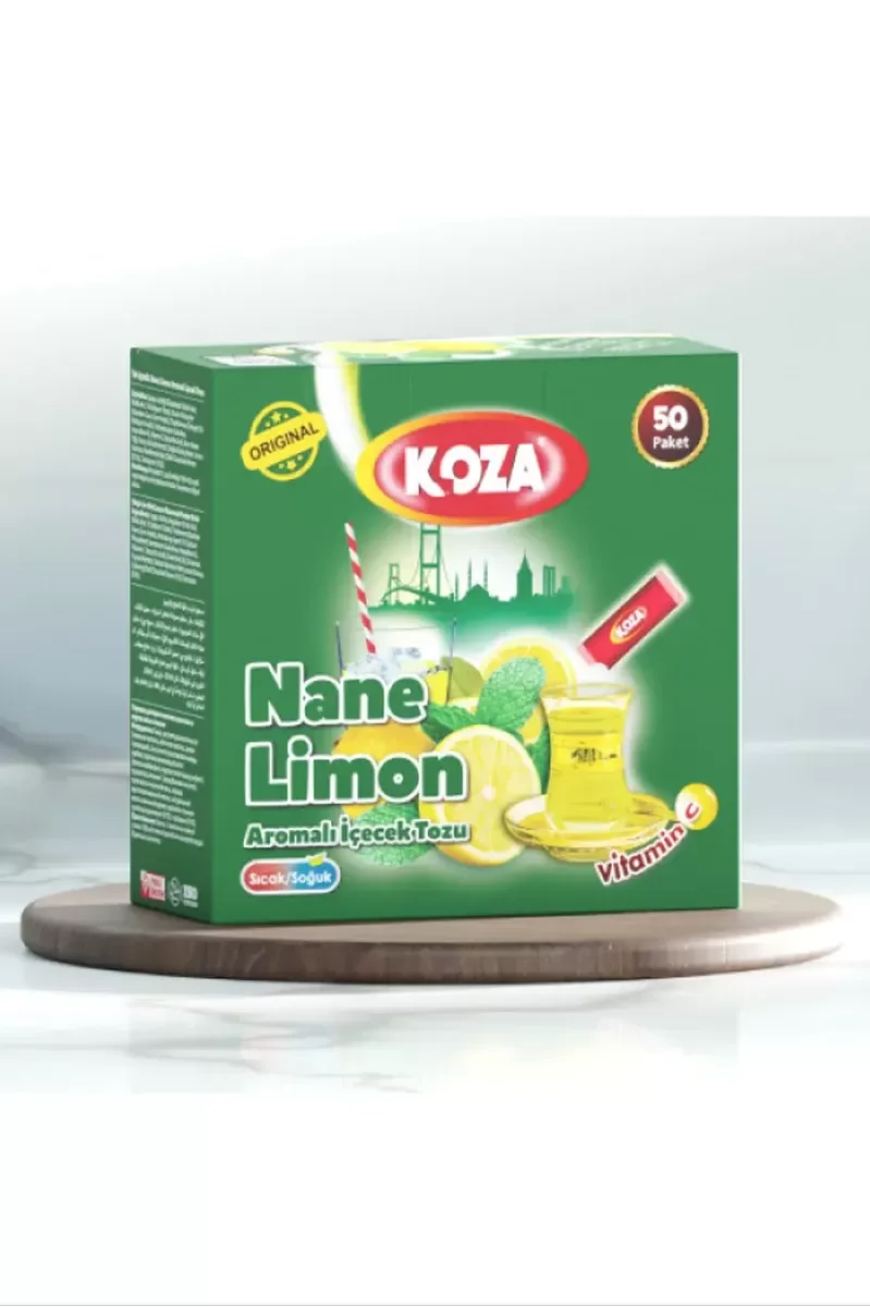 Koza Tek İçimlik Nane Limon Aromalı Toz İçecek 50'li mudanis Koza Tek İçimlik Nane Limon Aromalı Toz İçecek 50'li mudanis