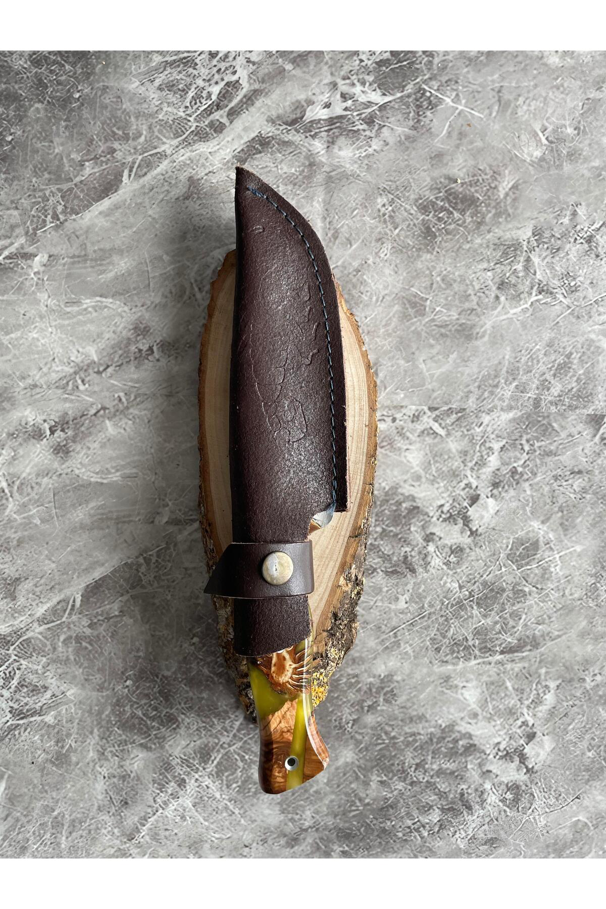 Kozalak Hibrit Açık Yeşil Epoksi Kabze Kamp Bıçağı –Outdoor, Hedi