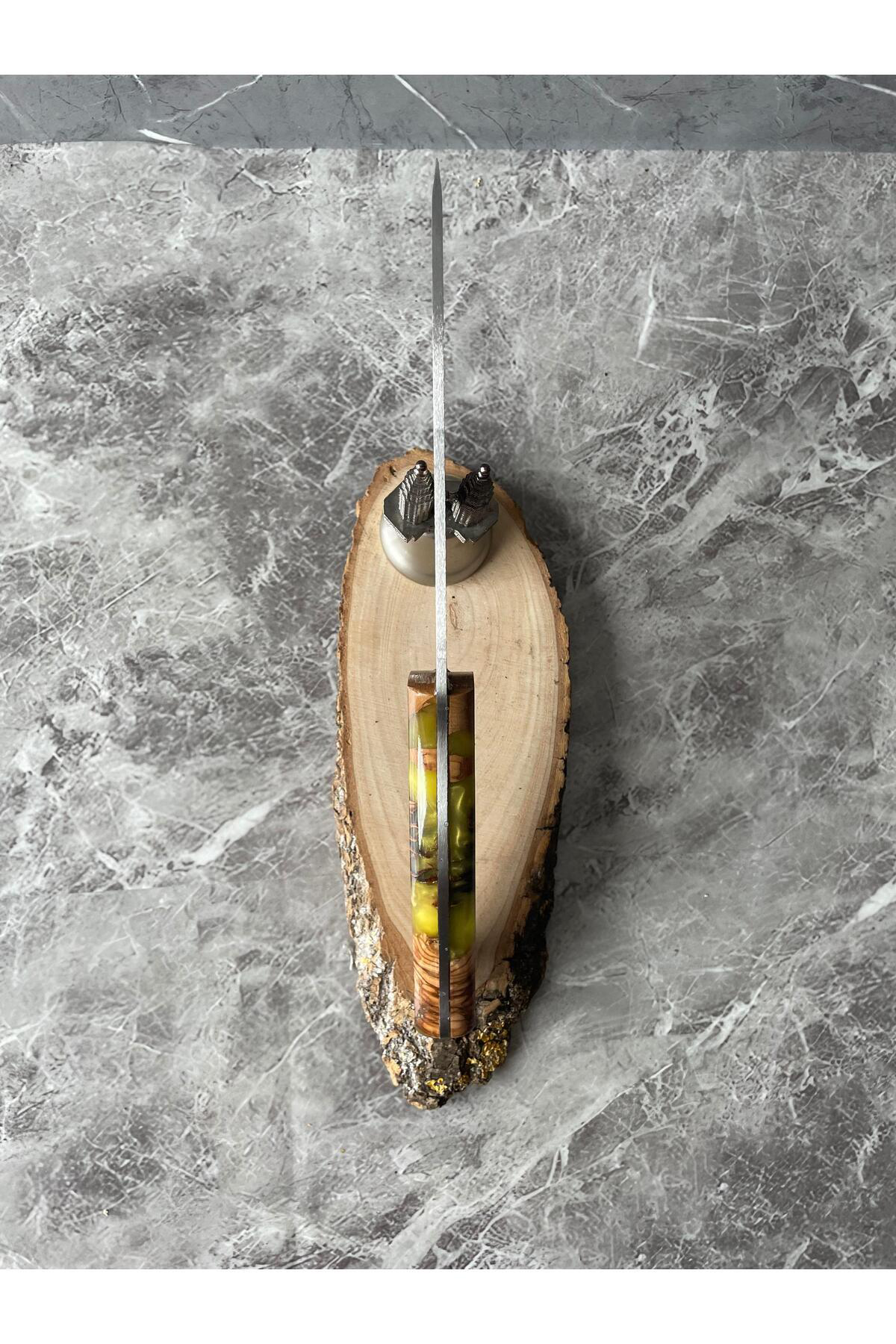 Kozalak Hibrit Açık Yeşil Epoksi Kabze Kamp Bıçağı –Outdoor, Hedi