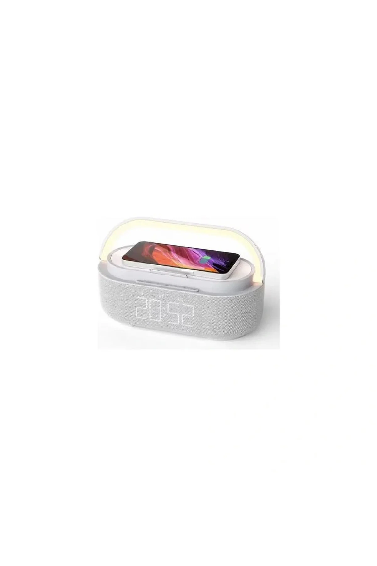 KP-559 OKOP RGB COLORFUL LIGHT WIRELESS SPEAKER SAAT-ŞARJ İSTASYO