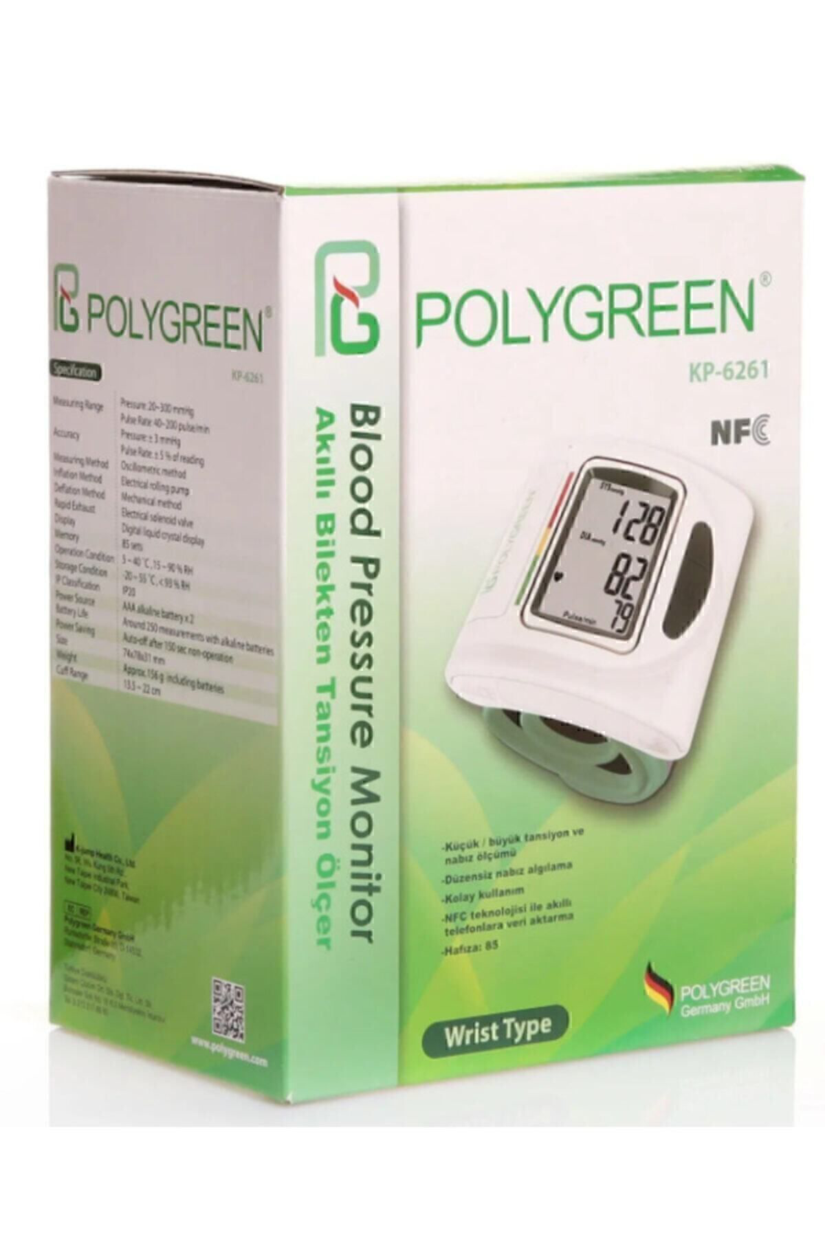 Polygreen Kp 6261 Akilli Bilekten Tansiyon Ölçer