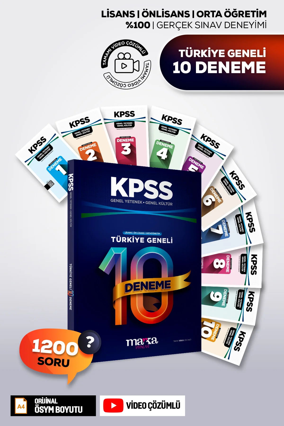 KPSS 2026 Genel Kültür Genel Yetenek TÜRKİYE GENELİ 10 DENEME | V KPSS 2026 Genel Kültür Genel Yetenek TÜRKİYE GENELİ 10 DENEME | V