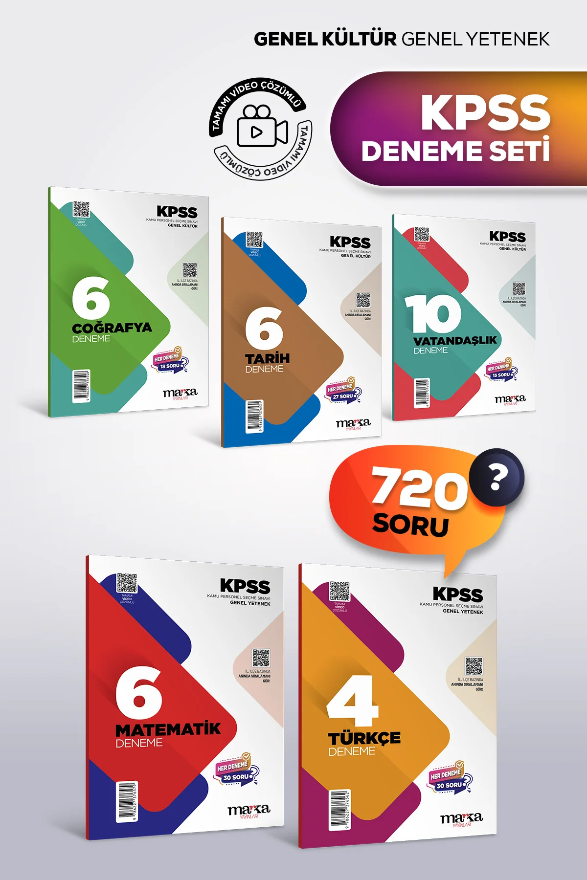 KPSS Genel Kültür Genel Yetenek | 32 Branş Deneme Seti | Tamamı V