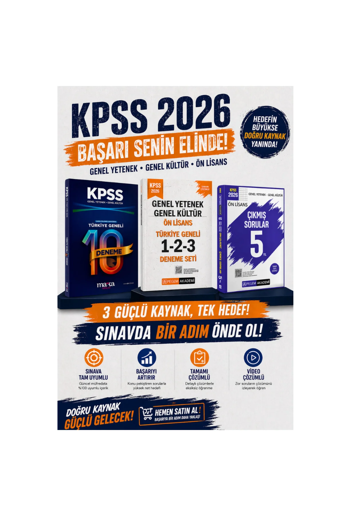 KPSS Genel Yetenek Genel Kültür Türkiye Geneli 10 Deneme & Ön Lisans Türkiye Geneli