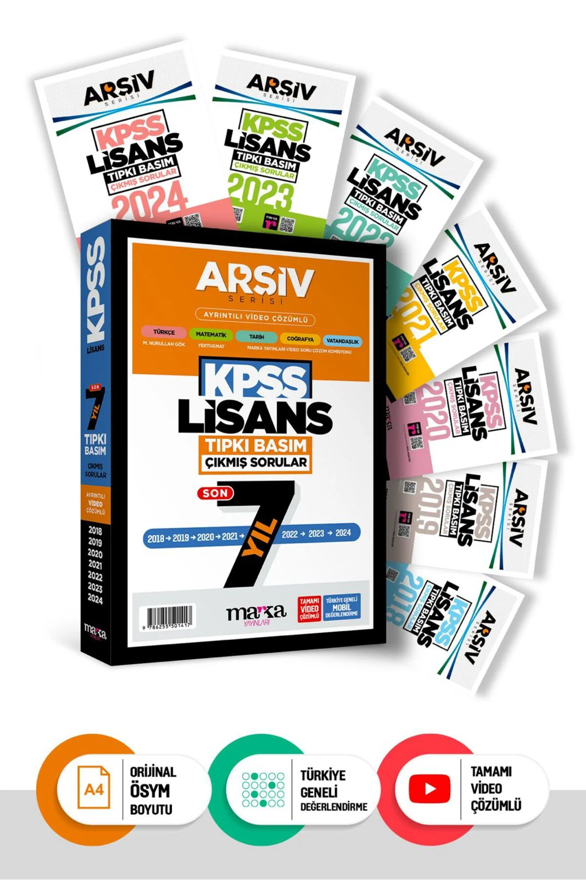 Kpss Lisans Son 7 Yıl Arşiv Serisi Tıpkı Basım Fasikül Çıkmış Sor