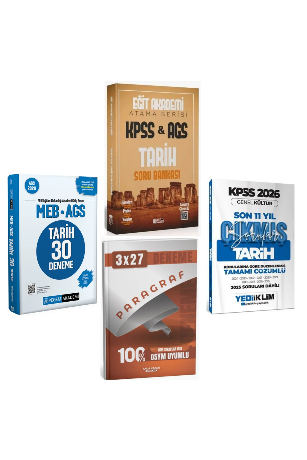 KPSS MEB-AGS Tarih Atama Serisi Soru Bankası & AGS Tarih Deneme &