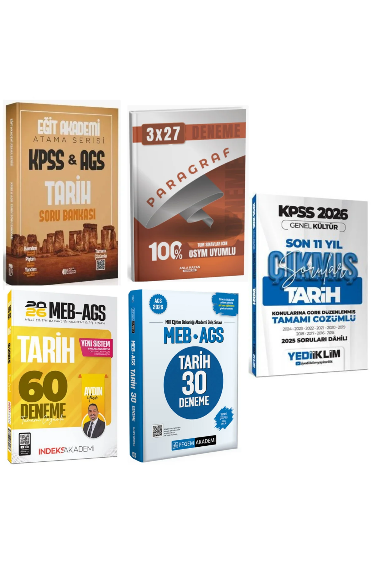 KPSS MEB-AGS Tarih Atama Serisi Soru Bankası & AGS Tarih Deneme &