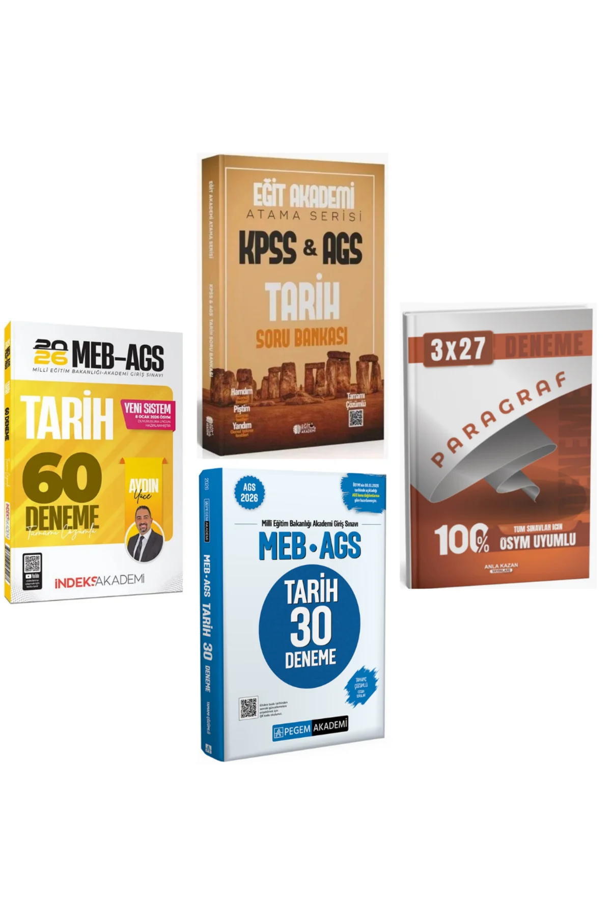 KPSS MEB-AGS Tarih Atama Serisi Soru Bankası & Pegem AGS Tarih De
