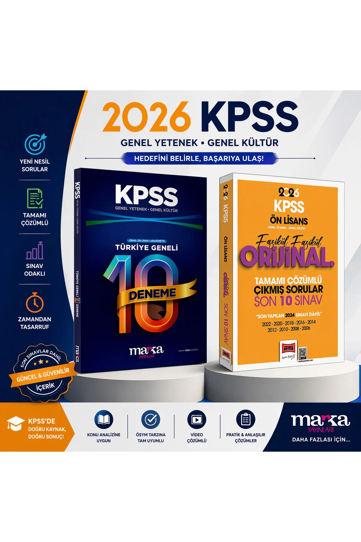 KPSS Ön Lisans Türkiye Geneli 10 Deneme & Yargı Yayınları KPSS Ön Lisans Çıkmış Son