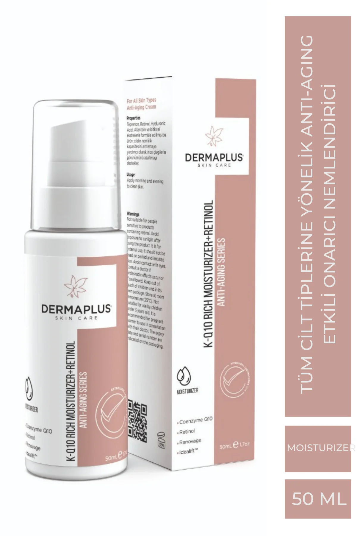 KQ10 Rich Moisturizer + Retinol Koenzim Q10 ve Retinol Anti-Aging Nemlendirici Krem 50 mL