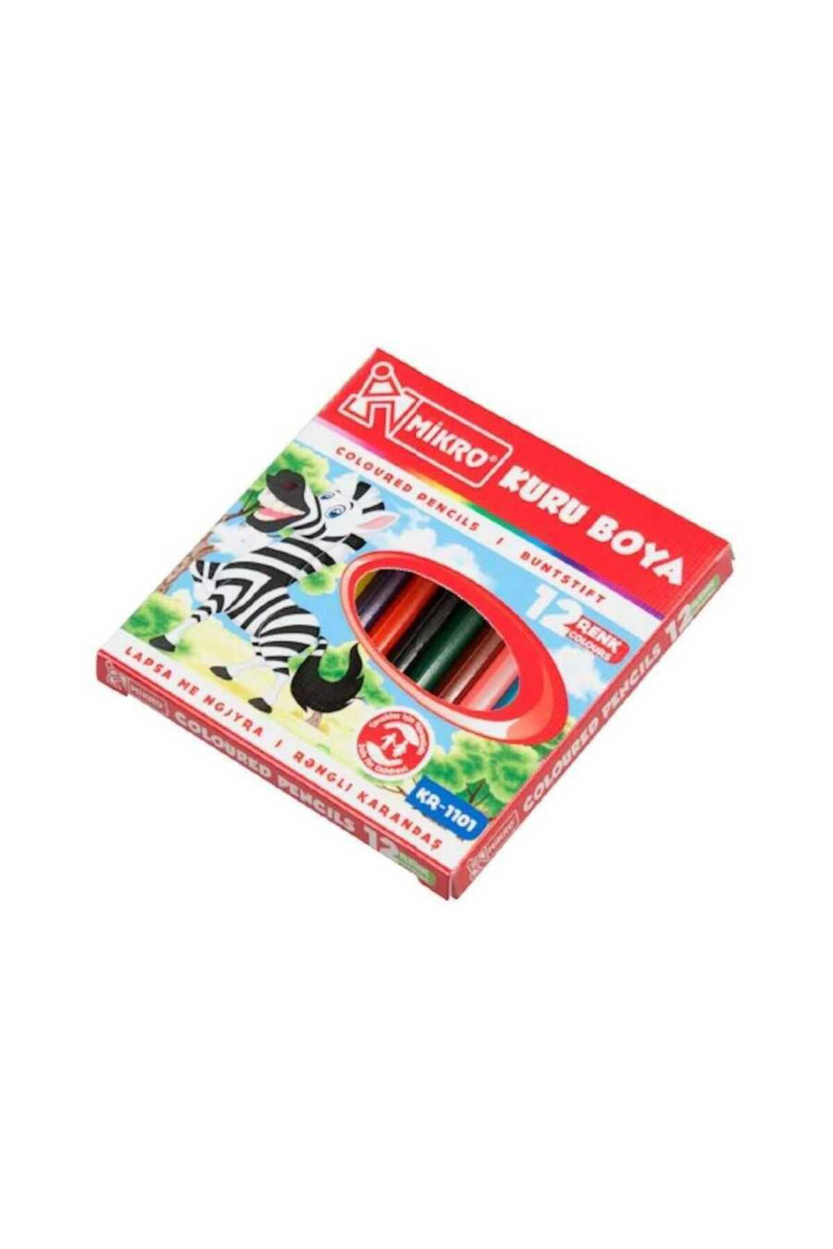 Mikro Kr-1101 12Li Yarım Boy Kuru Boya Kalemi