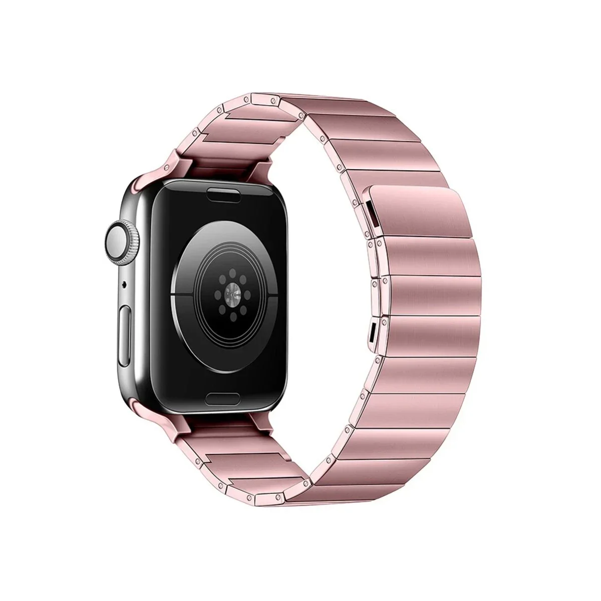 KR404 Huks Kordon 38mm Rose Gold - Şık ve Spor Görünümlü Saati Kayışı (Güvenli ve Rahat Kullanım)
