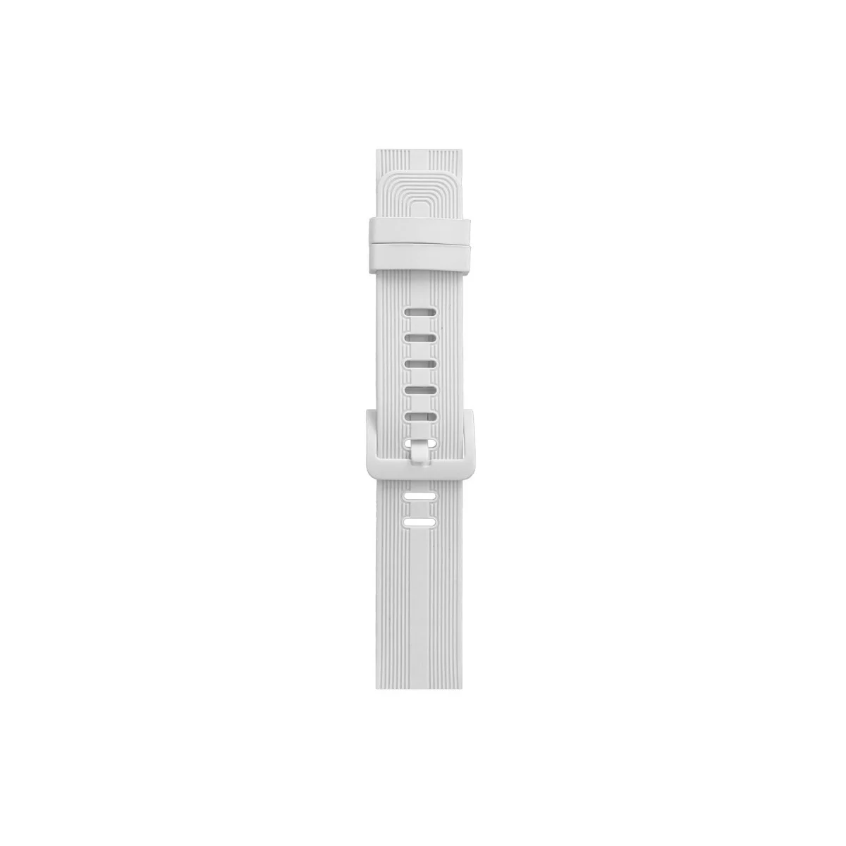 KR408 Çizgili Silikon Kordon 38mm - Beyaz Spor Saat Kordonu