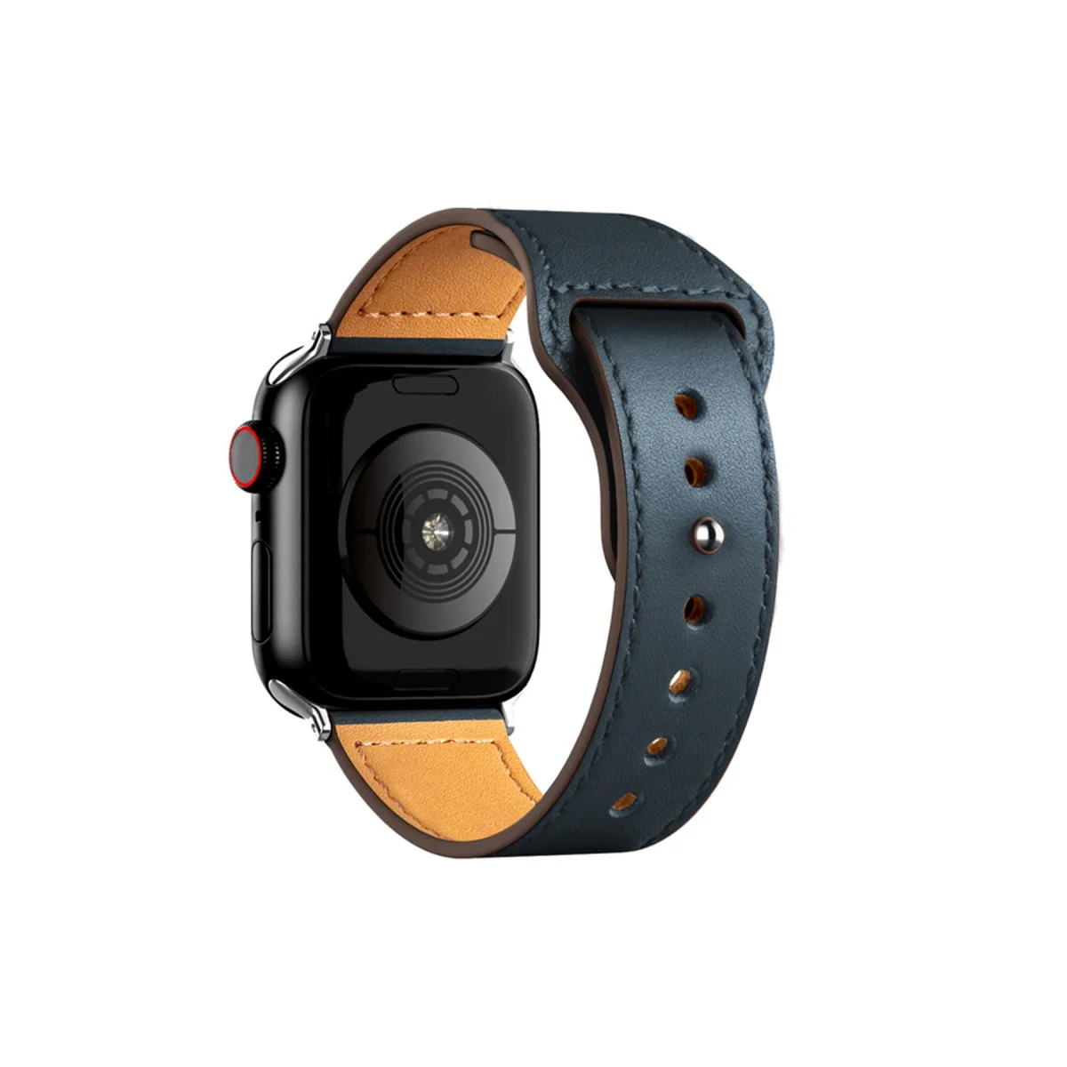 KR415 Luaz Deri Saat Kordonu 38mm - Lacivert - Dayanıklı ve Şık