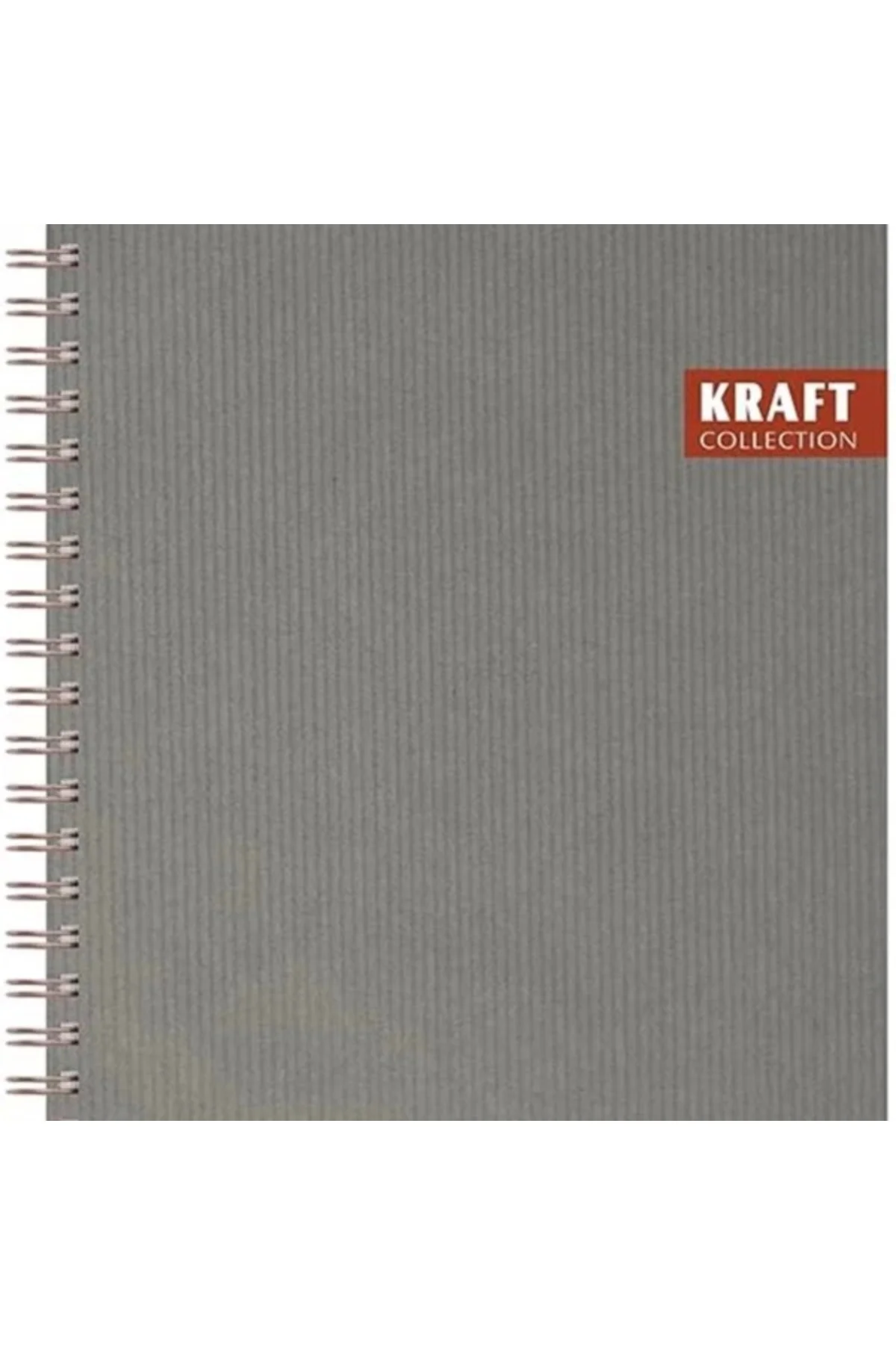 Kraft Ofis Defter Spiralli Çizgili Gri