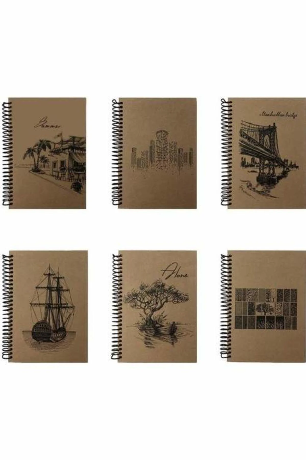 Kraft Spiralli Defter 80 Yaprak Çizgili 14 x 21 cm (A5)