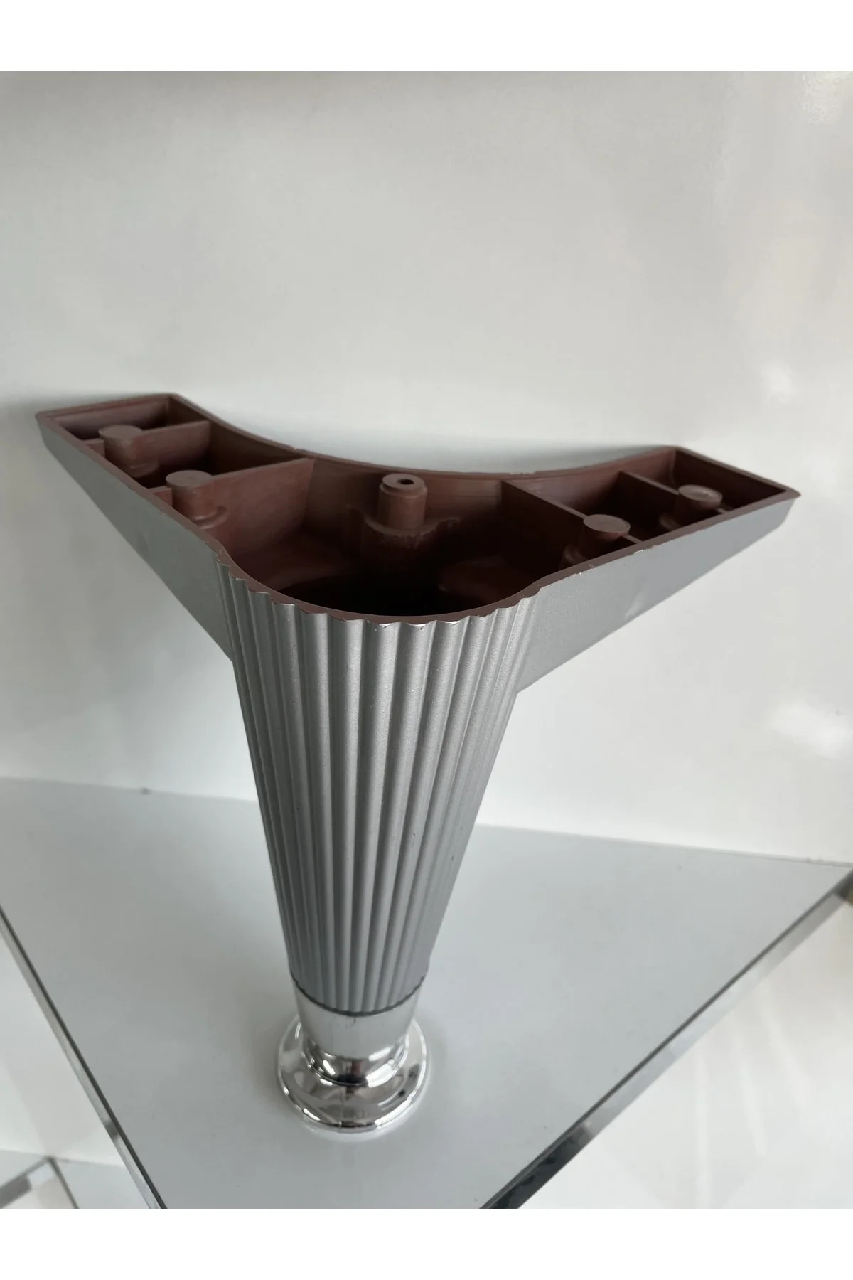 Kral Çizgili 15 Cm Krom / Mobilya Ayağı- Dolap, Koltuk , Tv Ünite