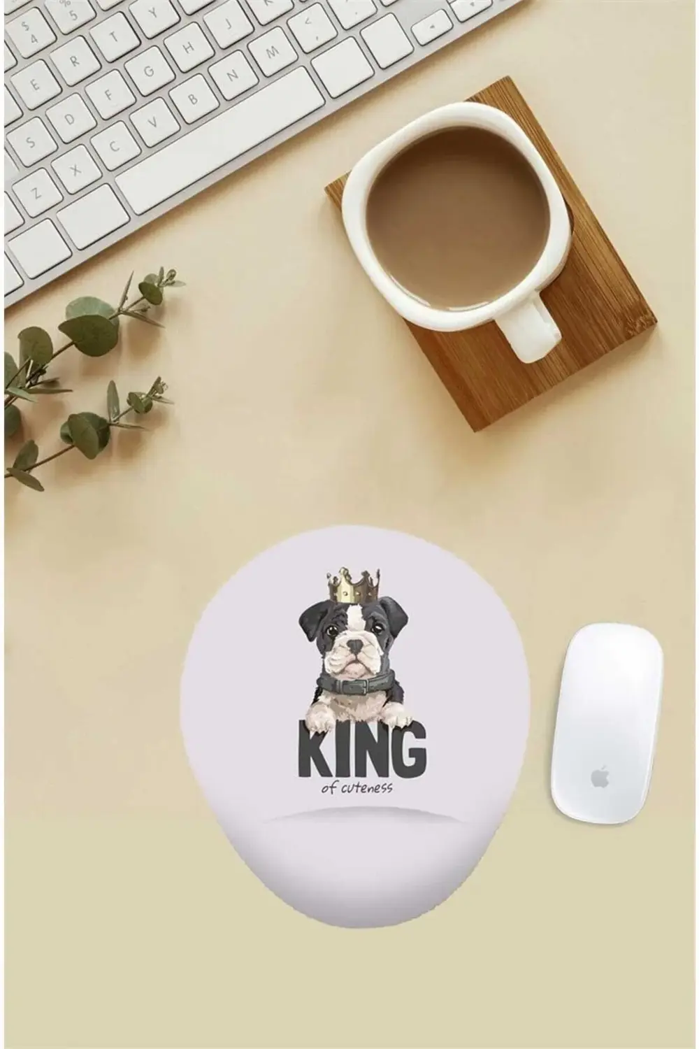 Kral Köpek Desenli Bilek Destekli Mouse Pad