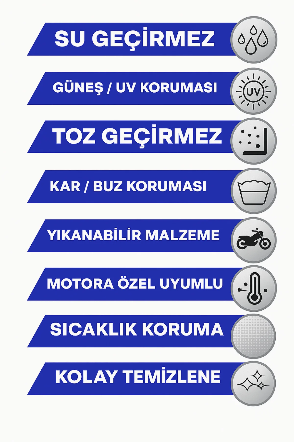 Kral Motor Kr-57 Mille Arka Çantalı Su Geçirmez Miflonlu Uyumlu SolarBlock Motosiklet Brandası