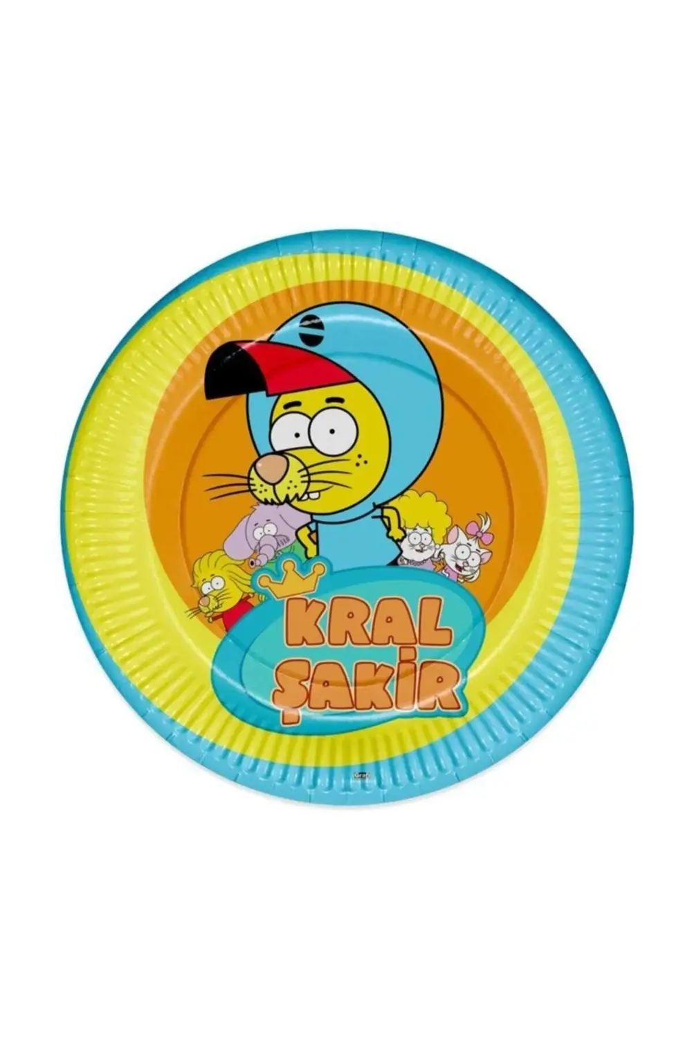 Kral Şakir Aksiyon 8 Adet Karton Doğum Günü Konsept Tabağı